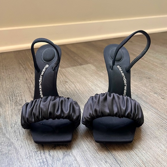 Alexander Wang Shoes - Alexander Wang size 7.5 black satin heels